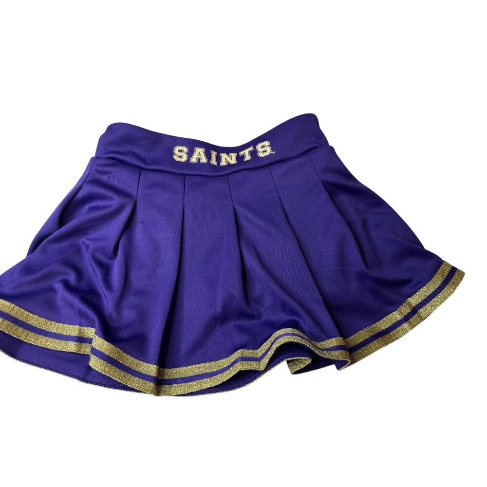 5T Colosseum Saints Football Cheer Purple Pleated Skirt Stretchy